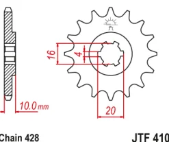 JT Zębatka Przednia JTF410 rozmiar 428
