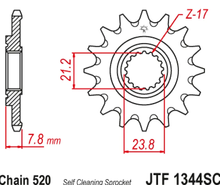 JT Zębatka Przednia JTF1344 rozmiar 520