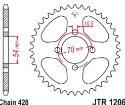 JT Zębatka Tylna JTR1206 rozmiar 428