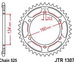 JT Zębatka Tylna JTR1307 rozmiar 525