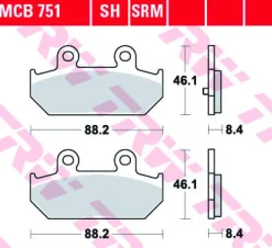 Klocki Hamulcowe TRW MCB751