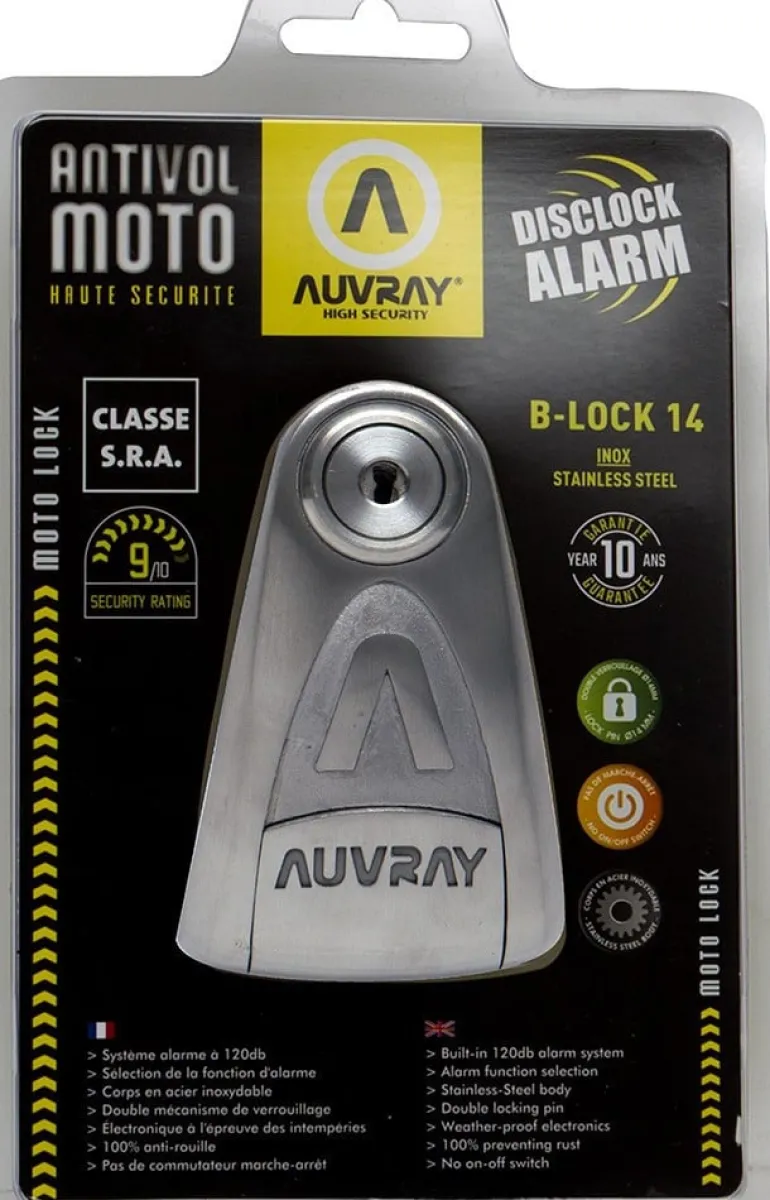 Nierdzewna Blokada Na Tarczę Z Alarmem Auvray B-lock 14