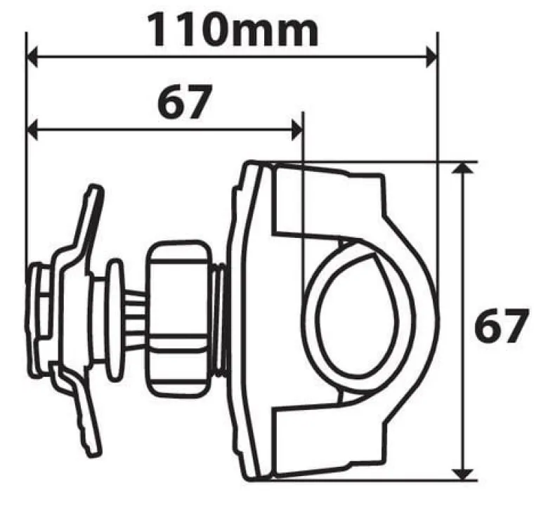 Uchwyt mocowany do kierownicy Lampa Opti Handle