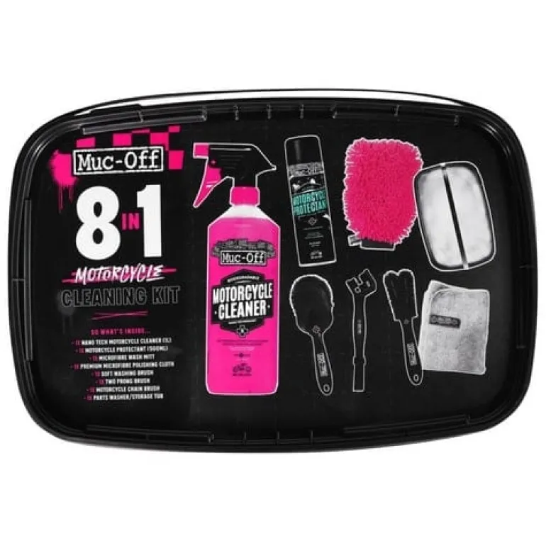 Zestaw do czyszczenia motocykli Muc-Off 8 in 1 Motorcycle Cleaning Kit